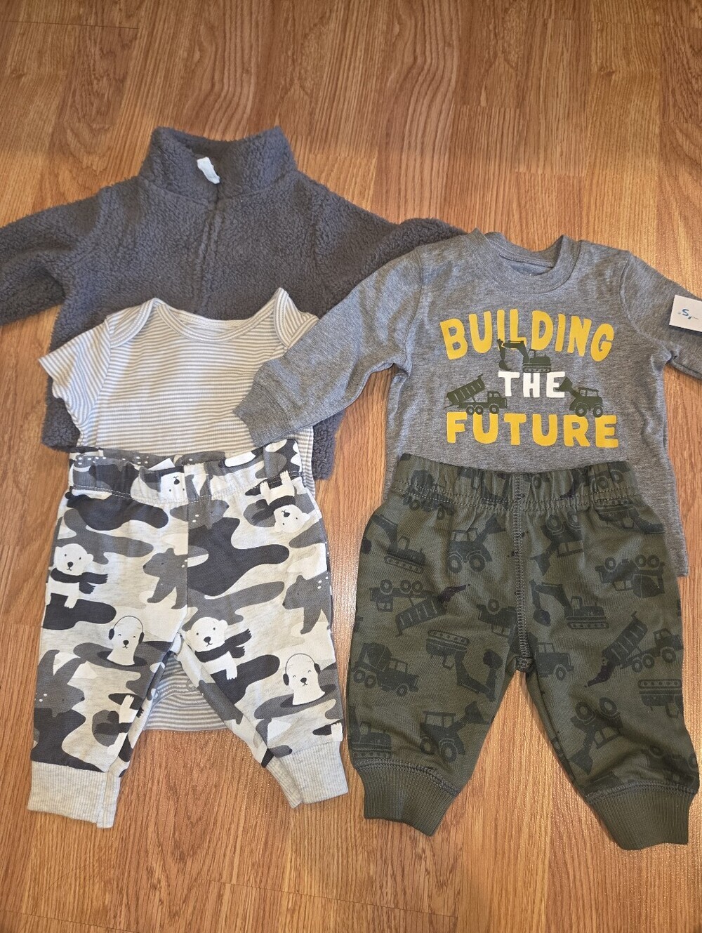 5pc Bundle Carter's Baby Boy 3 Months New Construction Animals NWT